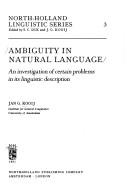 Cover of Ambiguity in natural language