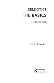 Cover of Semiotics: The Basics