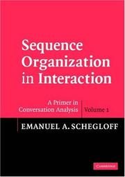 Cover of Sequence Organization in Interaction